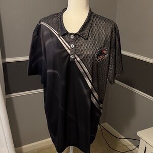 Men's Black and Gray Polo Shirt